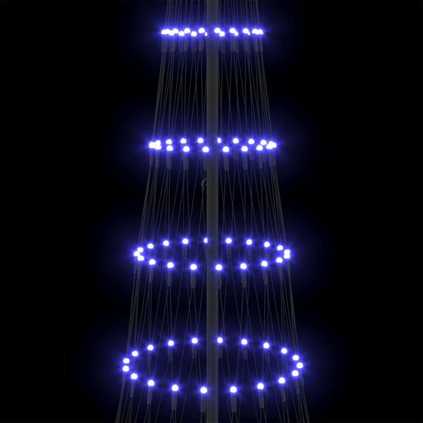 Grote foto vidaxl led kerstboom met 350 led blauw 100 5 x 100 5 x 302 5 cm metaal diversen overige diversen
