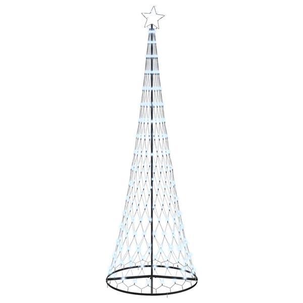 Grote foto vidaxl led kerstboom koudwit 100.5 x 100.5 x 302.5 cm metaal diversen overige diversen