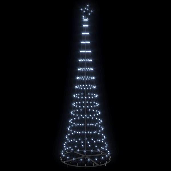 Grote foto vidaxl led kerstboom koudwit 100.5 x 100.5 x 302.5 cm metaal diversen overige diversen