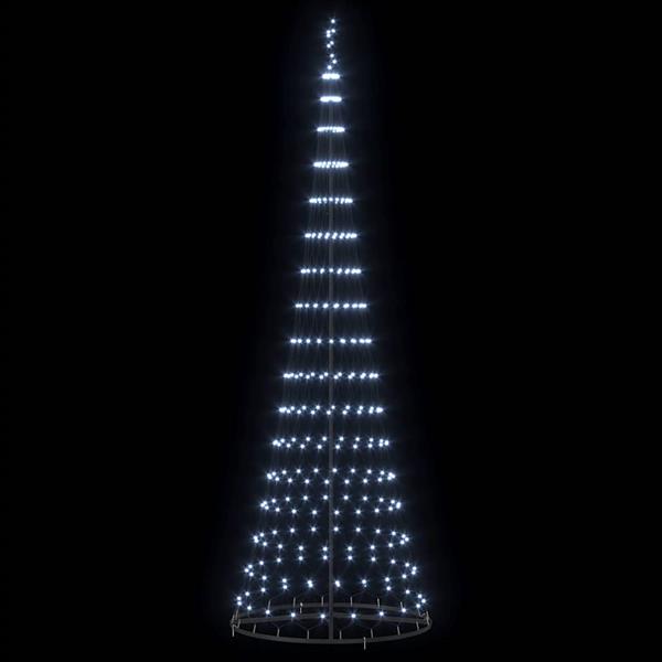 Grote foto vidaxl led kerstboom koudwit 100.5 x 100.5 x 302.5 cm metaal diversen overige diversen