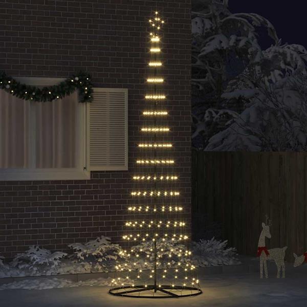 Grote foto vidaxl led kerstboom warmwit 100.5 x 100.5 x 302.5 cm metaal diversen overige diversen