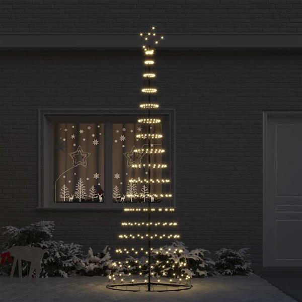 Grote foto vidaxl led kerstboom warmwit 100.5 x 100.5 x 302.5 cm metaal diversen overige diversen
