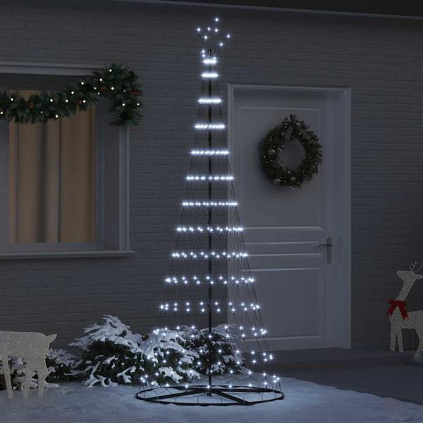 Grote foto vidaxl led kerstboom met 290 led koudwit 100 x 100 x 250 cm metaal diversen overige diversen
