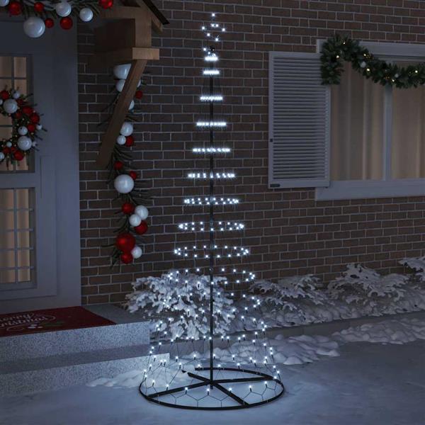 Grote foto vidaxl led kerstboom met 290 led koudwit 100 x 100 x 250 cm metaal diversen overige diversen