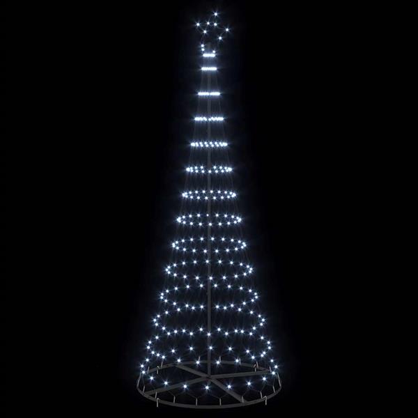 Grote foto vidaxl led kerstboom met 290 led koudwit 100 x 100 x 250 cm metaal diversen overige diversen