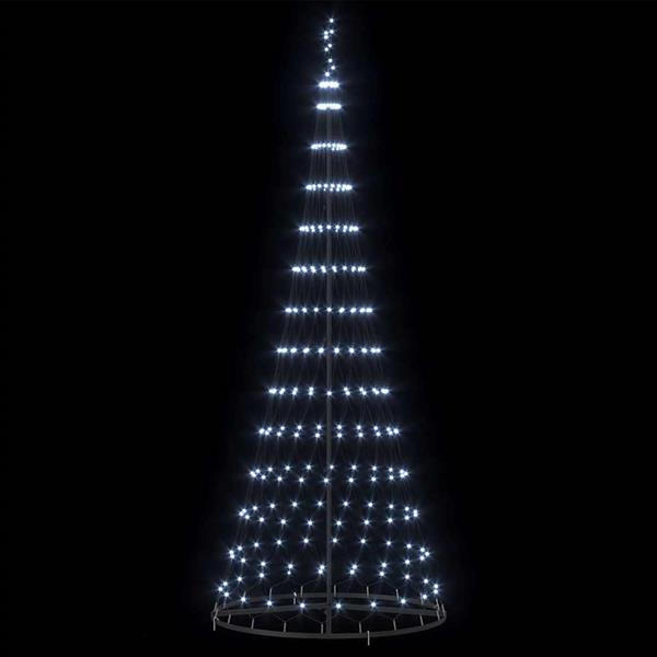 Grote foto vidaxl led kerstboom met 290 led koudwit 100 x 100 x 250 cm metaal diversen overige diversen