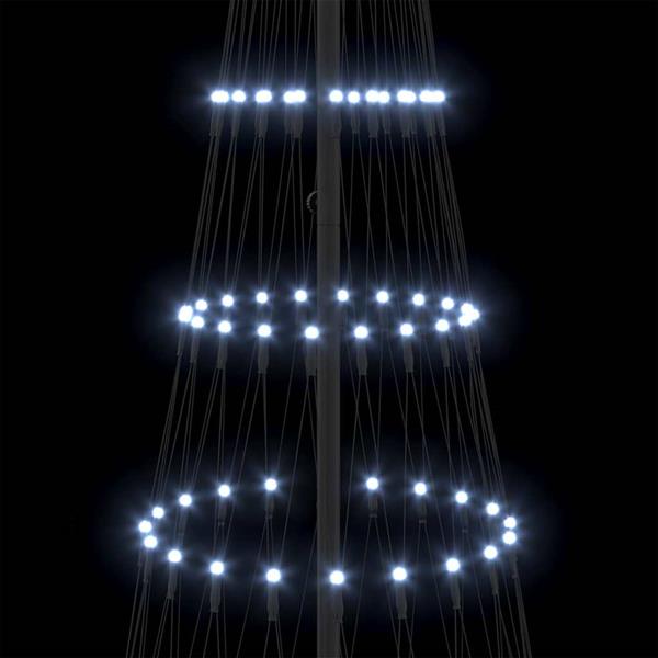 Grote foto vidaxl led kerstboom met 290 led koudwit 100 x 100 x 250 cm metaal diversen overige diversen