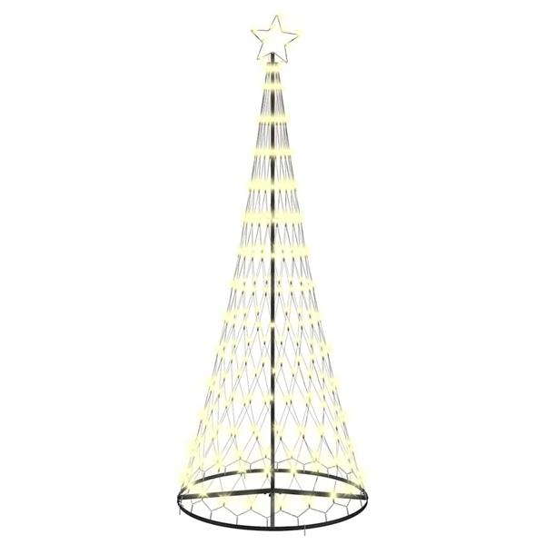 Grote foto vidaxl led kerstboom met 290 led warmwit 100 x 100 x 250 cm metaal diversen overige diversen