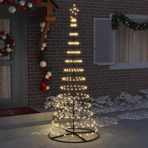 Grote foto vidaxl led kerstboom met 290 led warmwit 100 x 100 x 250 cm metaal diversen overige diversen