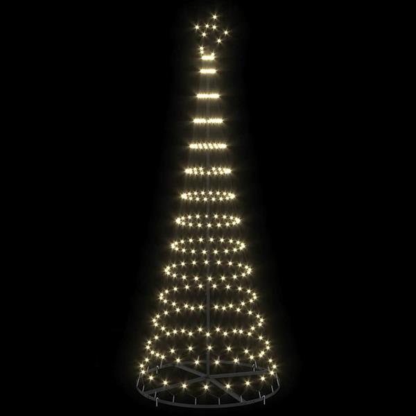Grote foto vidaxl led kerstboom met 290 led warmwit 100 x 100 x 250 cm metaal diversen overige diversen