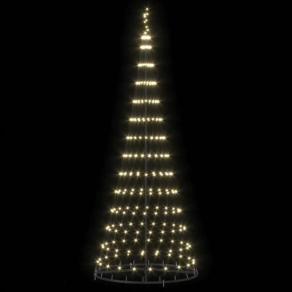 Grote foto vidaxl led kerstboom met 290 led warmwit 100 x 100 x 250 cm metaal diversen overige diversen