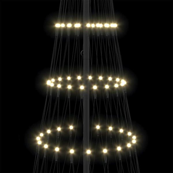 Grote foto vidaxl led kerstboom met 290 led warmwit 100 x 100 x 250 cm metaal diversen overige diversen