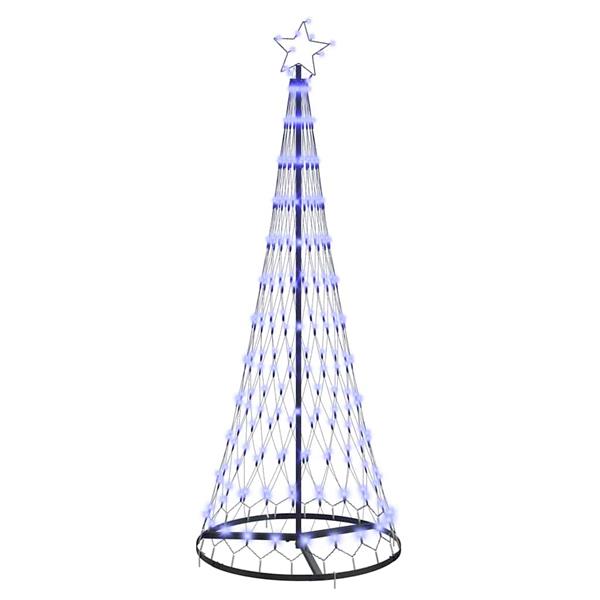 Grote foto vidaxl led kerstboom met 230 led blauw 71 x 71 x 184.5 cm metaal diversen overige diversen