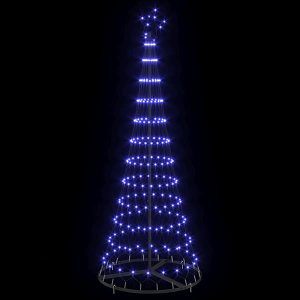 Grote foto vidaxl led kerstboom met 230 led blauw 71 x 71 x 184.5 cm metaal diversen overige diversen