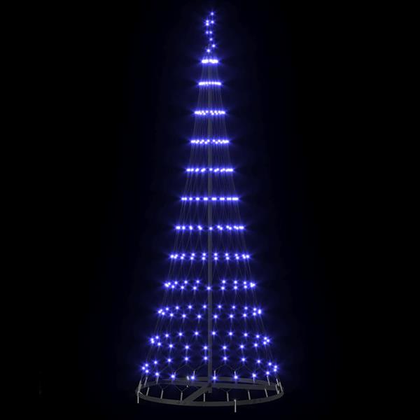 Grote foto vidaxl led kerstboom met 230 led blauw 71 x 71 x 184.5 cm metaal diversen overige diversen