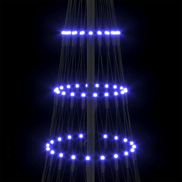 Grote foto vidaxl led kerstboom met 230 led blauw 71 x 71 x 184.5 cm metaal diversen overige diversen