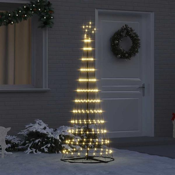 Grote foto vidaxl led kerstboom met 230 led warmwit 71 x 71 x 184.5 cm metaal diversen overige diversen