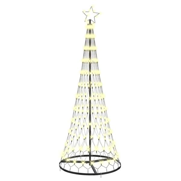 Grote foto vidaxl led kerstboom met 230 led warmwit 71 x 71 x 184.5 cm metaal diversen overige diversen