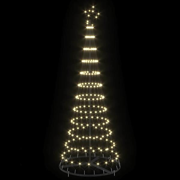 Grote foto vidaxl led kerstboom met 230 led warmwit 71 x 71 x 184.5 cm metaal diversen overige diversen
