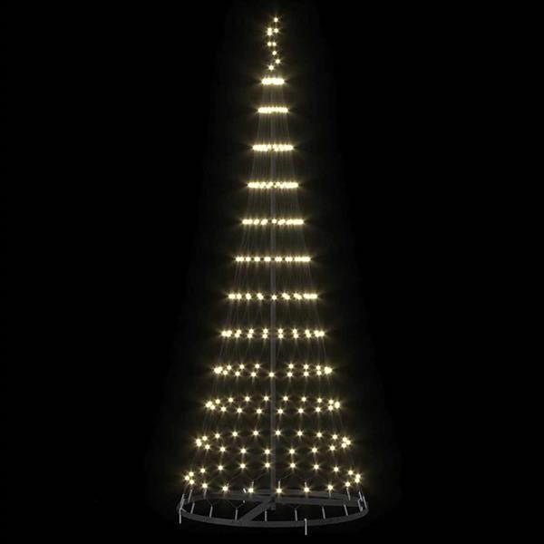 Grote foto vidaxl led kerstboom met 230 led warmwit 71 x 71 x 184.5 cm metaal diversen overige diversen