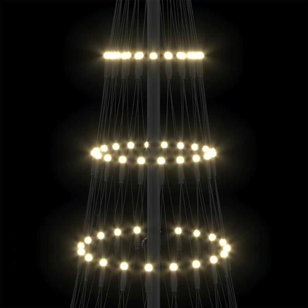 Grote foto vidaxl led kerstboom met 230 led warmwit 71 x 71 x 184.5 cm metaal diversen overige diversen
