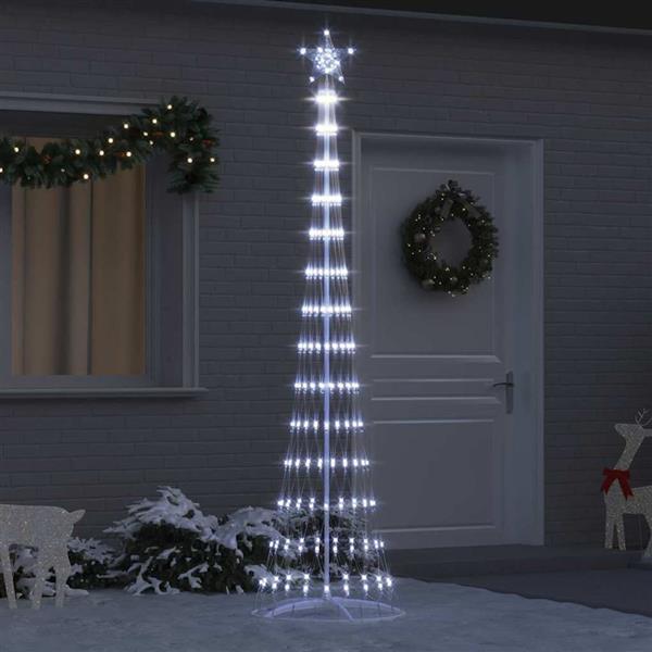 Grote foto vidaxl led kerstboom met 290 led koudwit 70 x 70 x 250 cm metaal diversen overige diversen