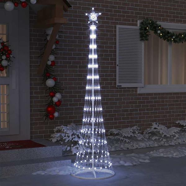 Grote foto vidaxl led kerstboom met 290 led koudwit 70 x 70 x 250 cm metaal diversen overige diversen