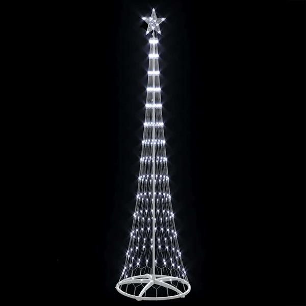 Grote foto vidaxl led kerstboom met 290 led koudwit 70 x 70 x 250 cm metaal diversen overige diversen