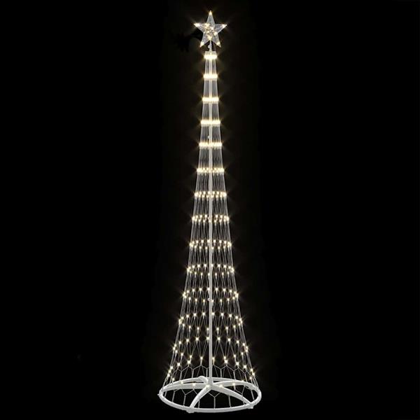 Grote foto vidaxl led kerstboom met 290 led warmwit 70 x 70 x 250 cm metaal diversen overige diversen
