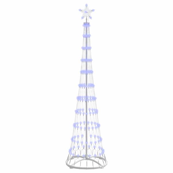 Grote foto vidaxl led kerstboom met 230 led blauw 51 x 51 x 190 cm metaal diversen overige diversen