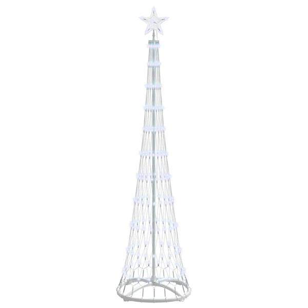 Grote foto vidaxl led kerstboom met 230 led koudwit 51 x 51 x 190 cm metaal diversen overige diversen