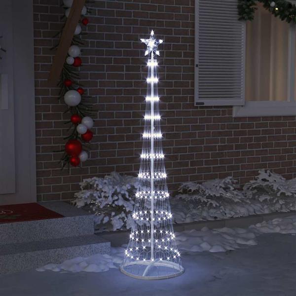 Grote foto vidaxl led kerstboom met 230 led koudwit 51 x 51 x 190 cm metaal diversen overige diversen