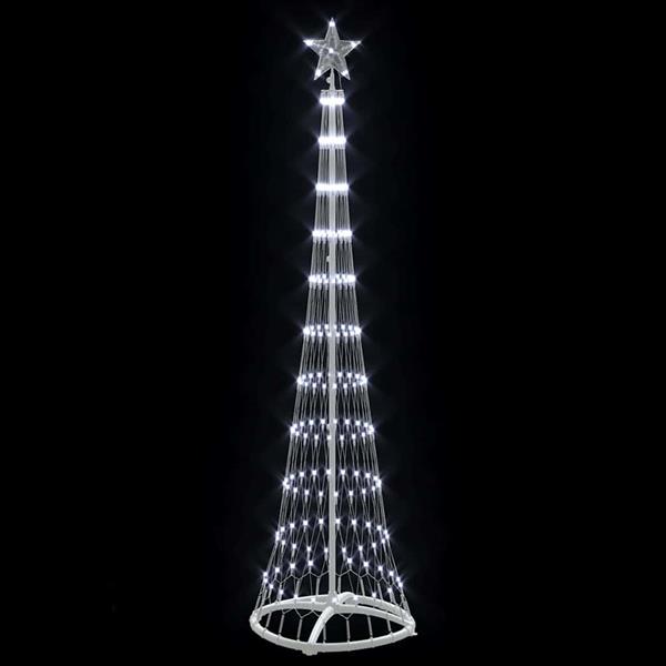 Grote foto vidaxl led kerstboom met 230 led koudwit 51 x 51 x 190 cm metaal diversen overige diversen