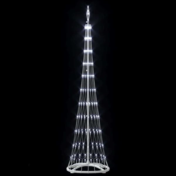 Grote foto vidaxl led kerstboom met 230 led koudwit 51 x 51 x 190 cm metaal diversen overige diversen