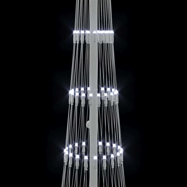 Grote foto vidaxl led kerstboom met 230 led koudwit 51 x 51 x 190 cm metaal diversen overige diversen