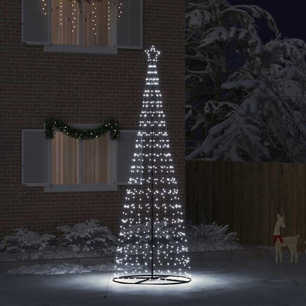 Grote foto vidaxl led kerstboom met 800 led met grondpennen koudwit 400 cm ijzer diversen overige diversen
