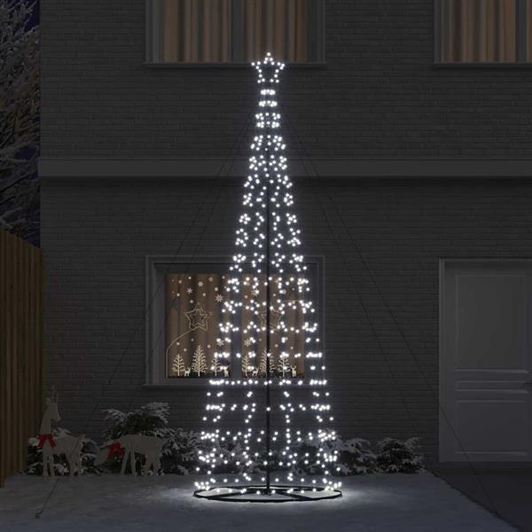 Grote foto vidaxl led kerstboom met 800 led met grondpennen koudwit 400 cm ijzer diversen overige diversen