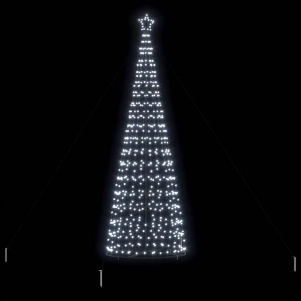 Grote foto vidaxl led kerstboom met 800 led met grondpennen koudwit 400 cm ijzer diversen overige diversen