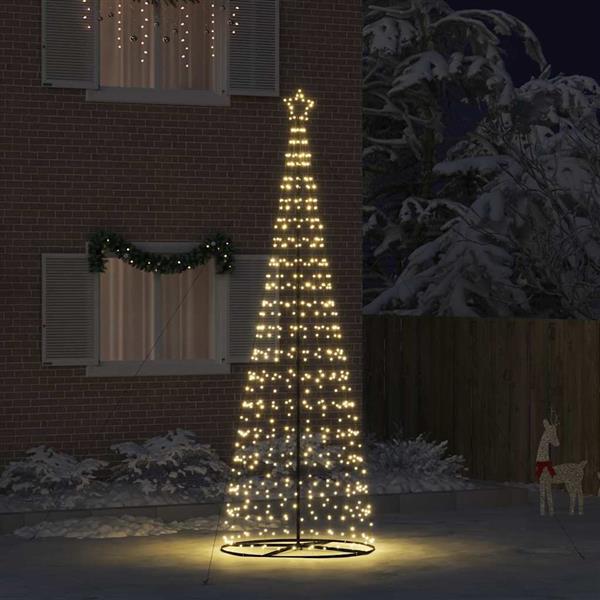 Grote foto vidaxl led kerstboom met 800 led met grondpennen warmwit 400 cm ijzer diversen overige diversen