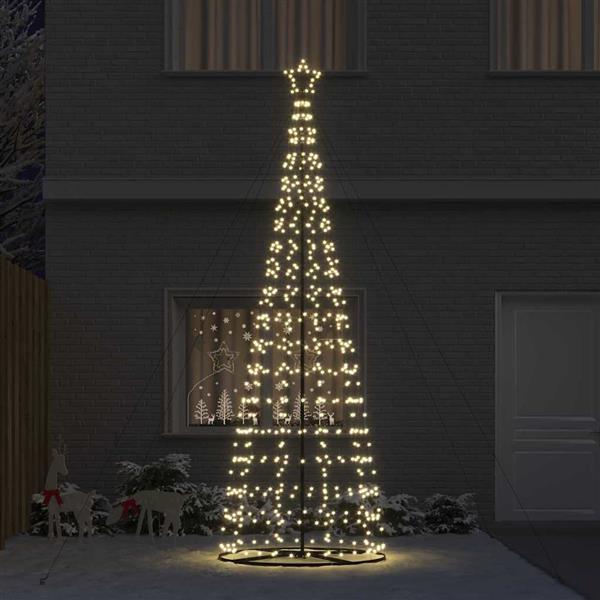 Grote foto vidaxl led kerstboom met 800 led met grondpennen warmwit 400 cm ijzer diversen overige diversen