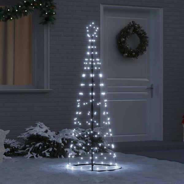 Grote foto vidaxl led kerstboom met 390 led met grondpennen koudwit 250 cm ijzer diversen overige diversen