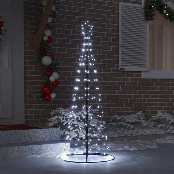 Grote foto vidaxl led kerstboom met 390 led met grondpennen koudwit 250 cm ijzer diversen overige diversen