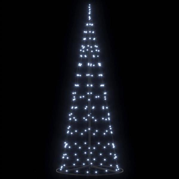 Grote foto vidaxl led kerstboom met 390 led met grondpennen koudwit 250 cm ijzer diversen overige diversen