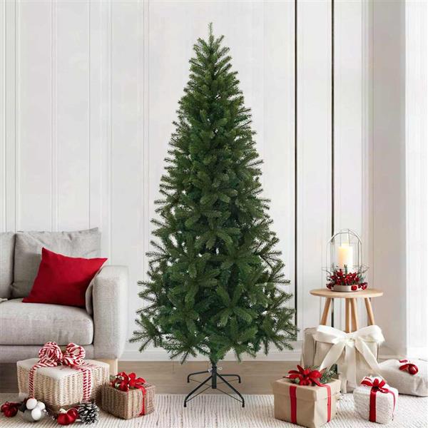 Grote foto vidaxl kunstkerstboom met standaard groen 210 cm pvc pe en staal diversen overige diversen