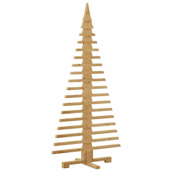 Grote foto vidaxl houten kerstboom met standaard bruin 150 cm massief grenenhout diversen overige diversen