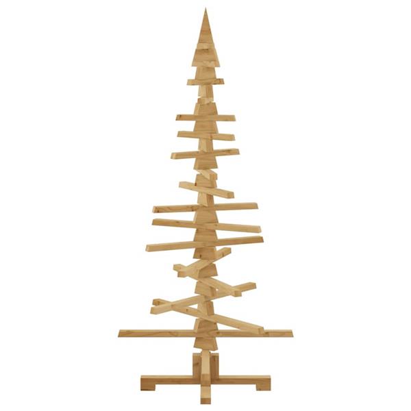 Grote foto vidaxl houten kerstboom met standaard bruin 150 cm massief grenenhout diversen overige diversen