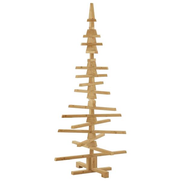 Grote foto vidaxl houten kerstboom met standaard bruin 150 cm massief grenenhout diversen overige diversen