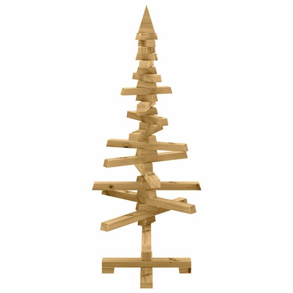 Grote foto vidaxl houten kerstboom met standaard bruin 90 cm massief grenenhout diversen overige diversen