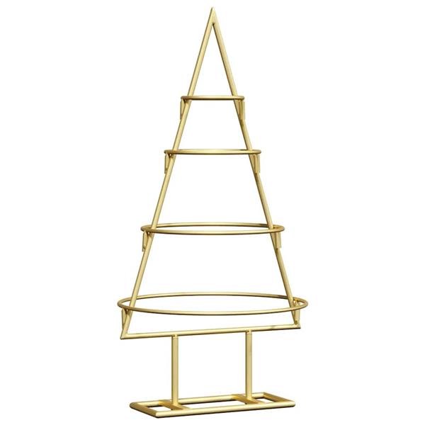 Grote foto vidaxl metalen kerstboom met standaard goud 60 cm poedergecoat staal diversen overige diversen