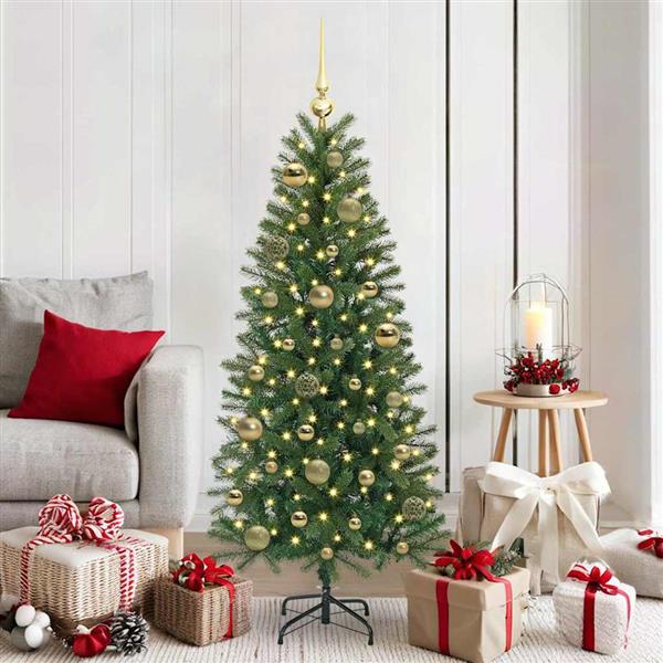 Grote foto vidaxl kerstbal set met 150 led 61 pcs goud kunststof diversen overige diversen